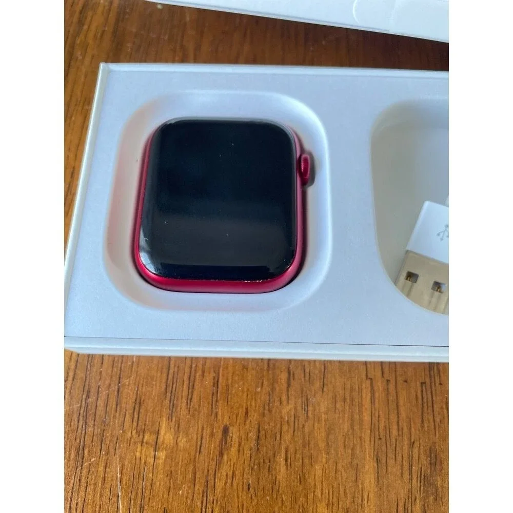Working Apple Watch Series 7 Project Red Midnight W Charger new Band